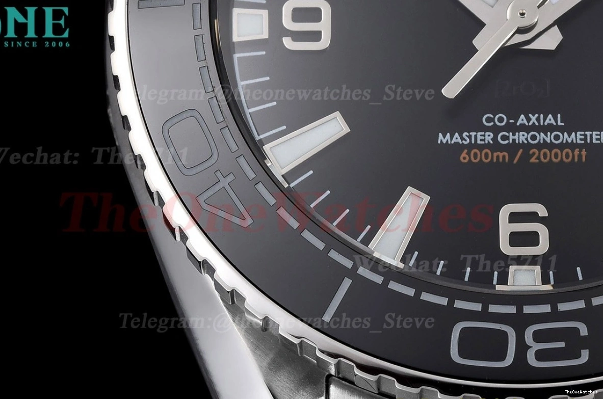 GDF Black 43mm 600m SS Seamaster SS Stk MY8215 0306